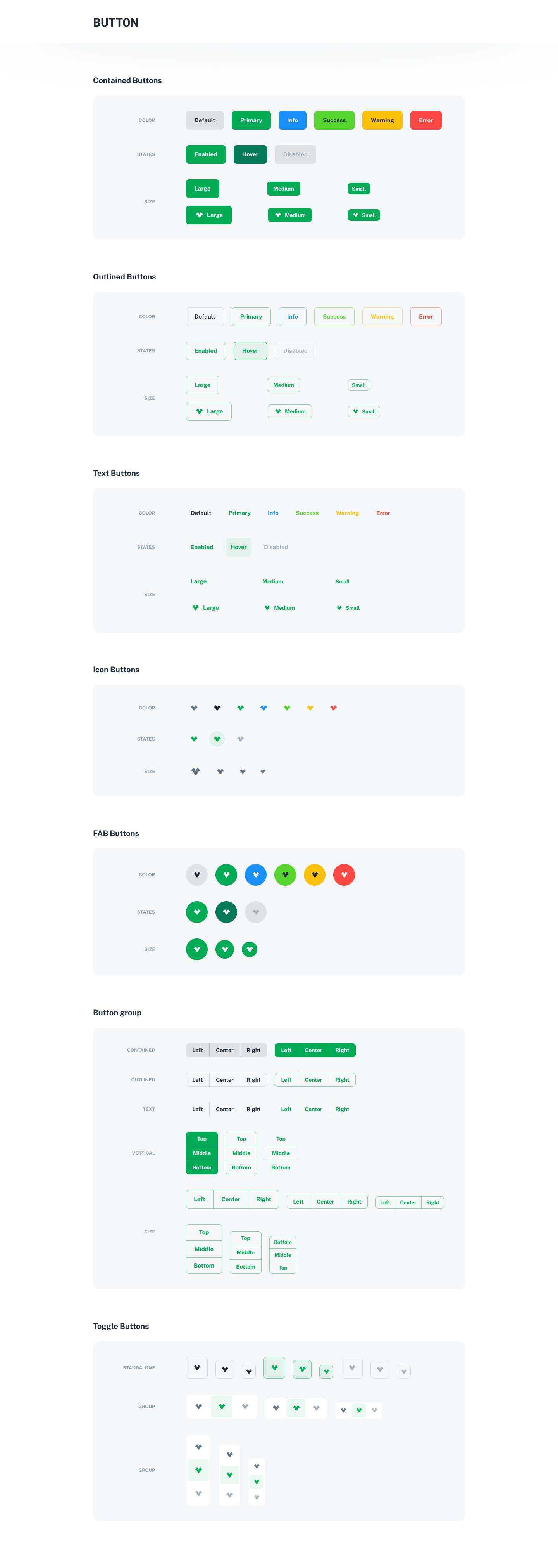 ELPX button component sheet